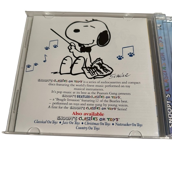 Peanuts Snoopy's 3 Compact Disc Set Classiks on Toys Sing-A-Long Beatles Novelty - Picture 13 of 15
